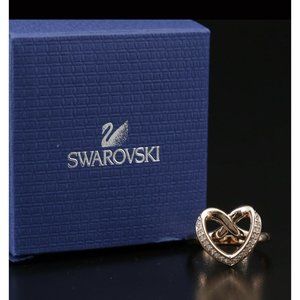 NWT Swarovski Rose Gold Toned Cupidon Heart Ring